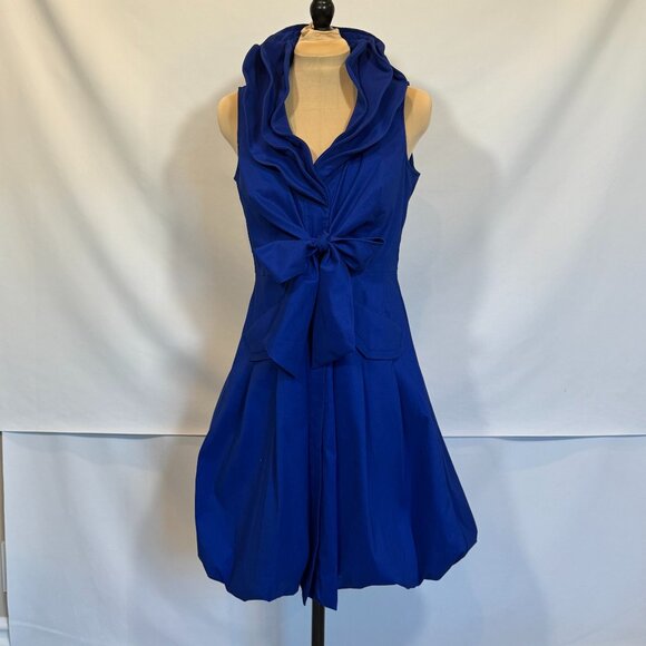 SAMUEL DONG ROYAL BLUE BUBBLE DRESS - NEW no/tags - Picture 1 of 8
